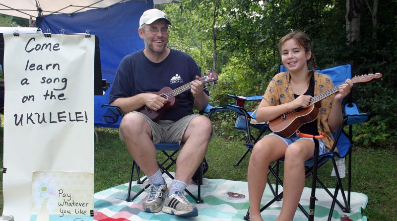 The Constance Bay Community Market kicks off this Saturday. Last year, Payton Muis, 11, offered ukelele lessons at her booth. Photo by Jake Davies