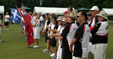 The opening ceremonies for the 90th Governor General's Cup hosted by the Galetta Lawn Bowling Club last Saturday. Photo by Jake Davies