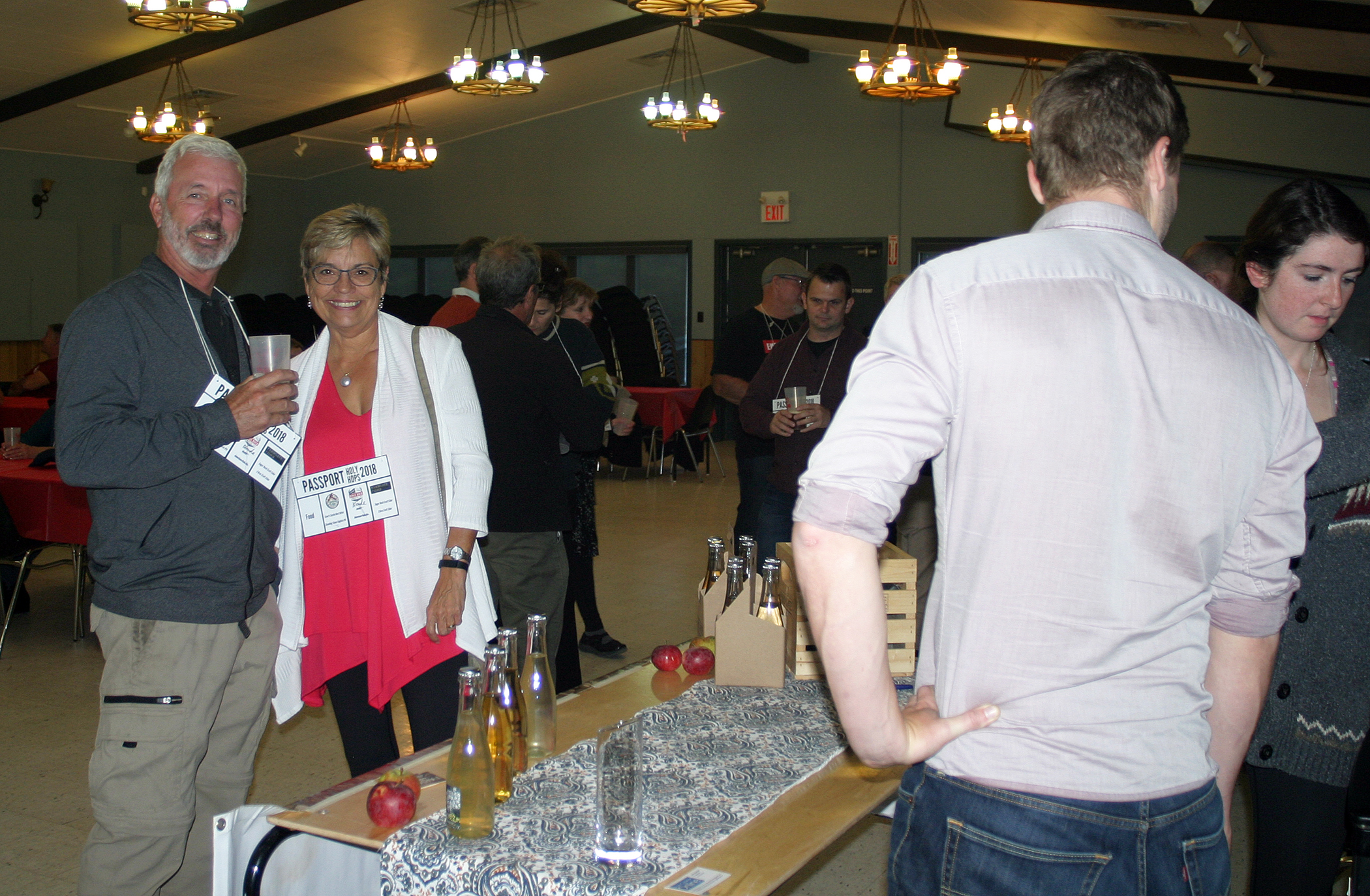 Brian and Cathy Wallace enjoy some cider at Holy Hops last Saturday. Photo by Jake Davies