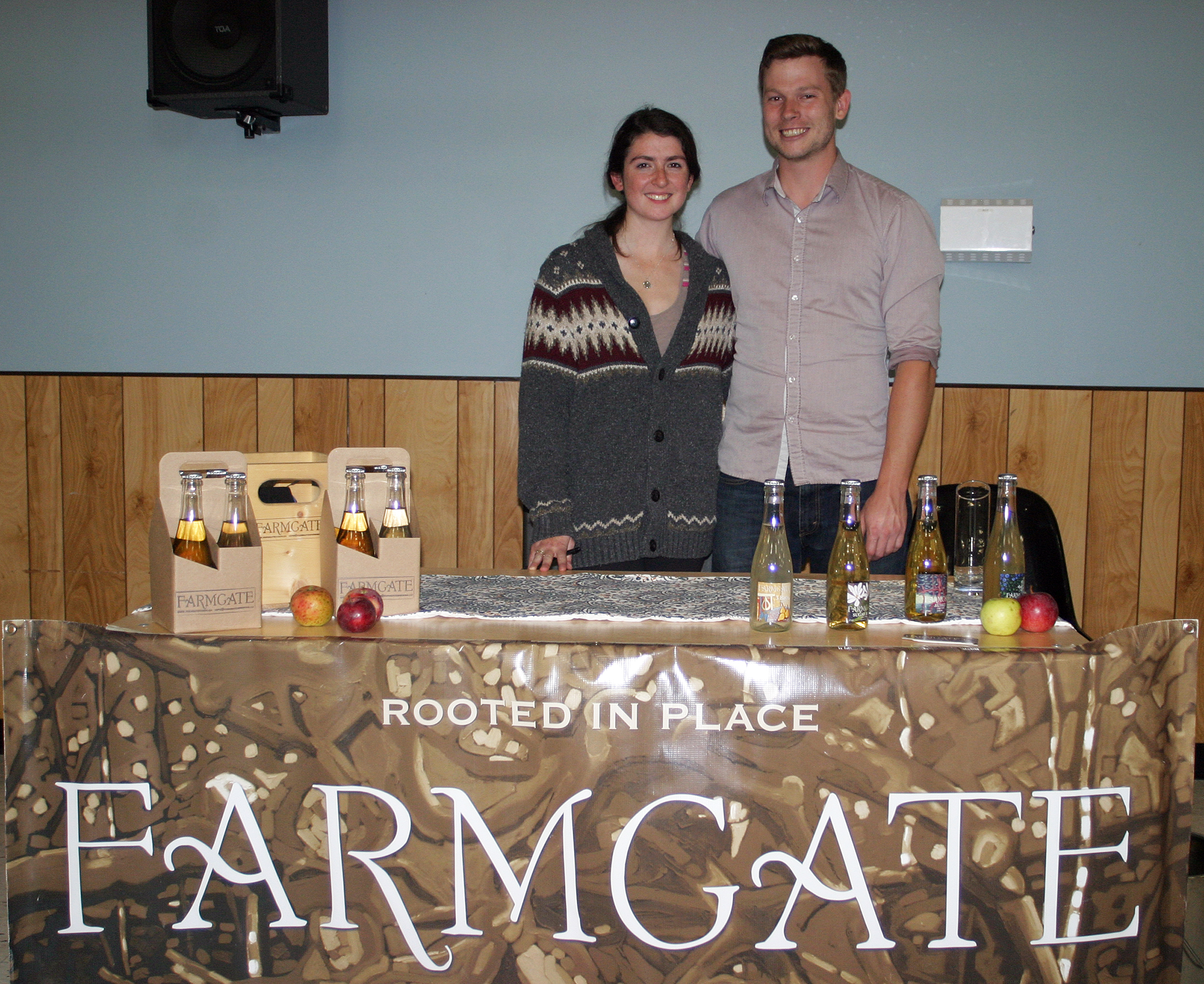 Jacob Davies and  Megan Dalby of Farmgate Cider shared their tasty beverage at last Saturday's Holy Hops Brewfest. Photo by Jake Davies