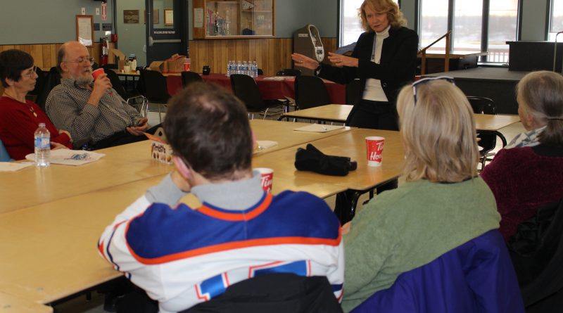 MP Karen McCrimmon met with several constituents during a town hall meeting in Fitzroy Harbour last weekend. Photo submitted