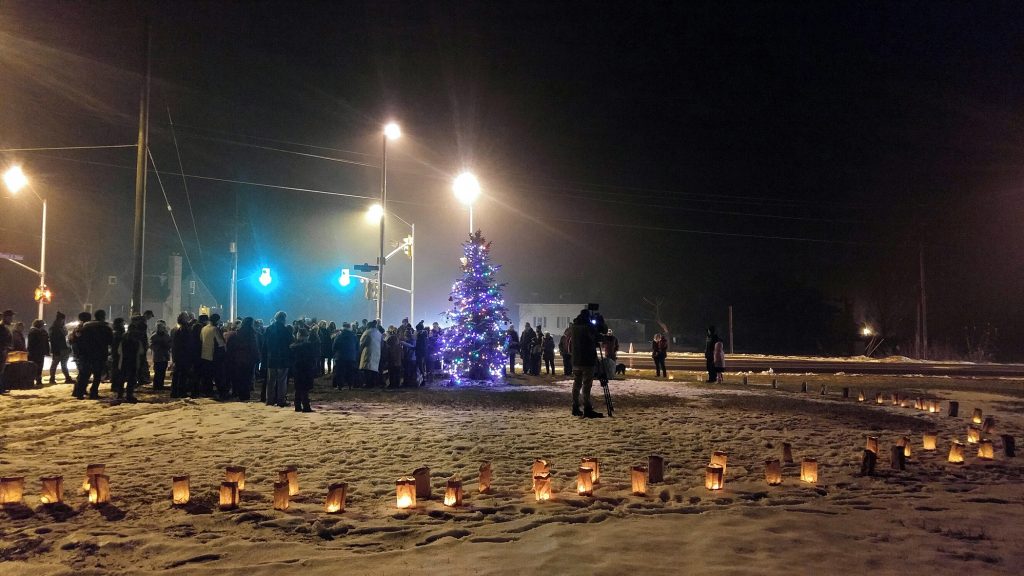 More than 100 people attended the Dunrobin Christmas Tree Lighting in 2018. Photo by Jake Davies