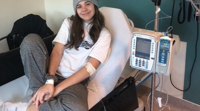 Jamie Kowalski is nearly finished her chemotherapy as the 16-year-old battles cancer. Photo courtesy Facebook