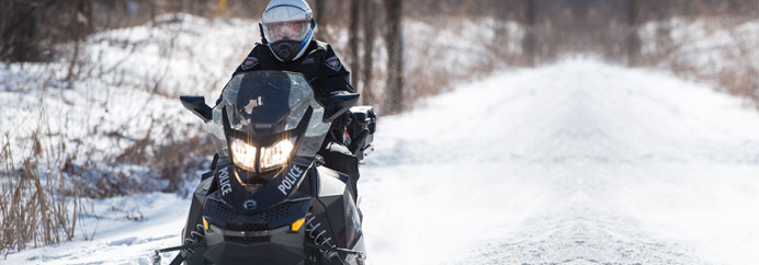 The OPS took the RIDE program to the snowmobile trails last Friday. Photo courtesy OPS