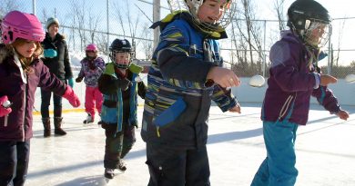 It was a beautiful day and Dunrobin kids had a great time hitting the ice with their skates and eggs (?) at the winter carnival yesterday. Photo by Jake Davies