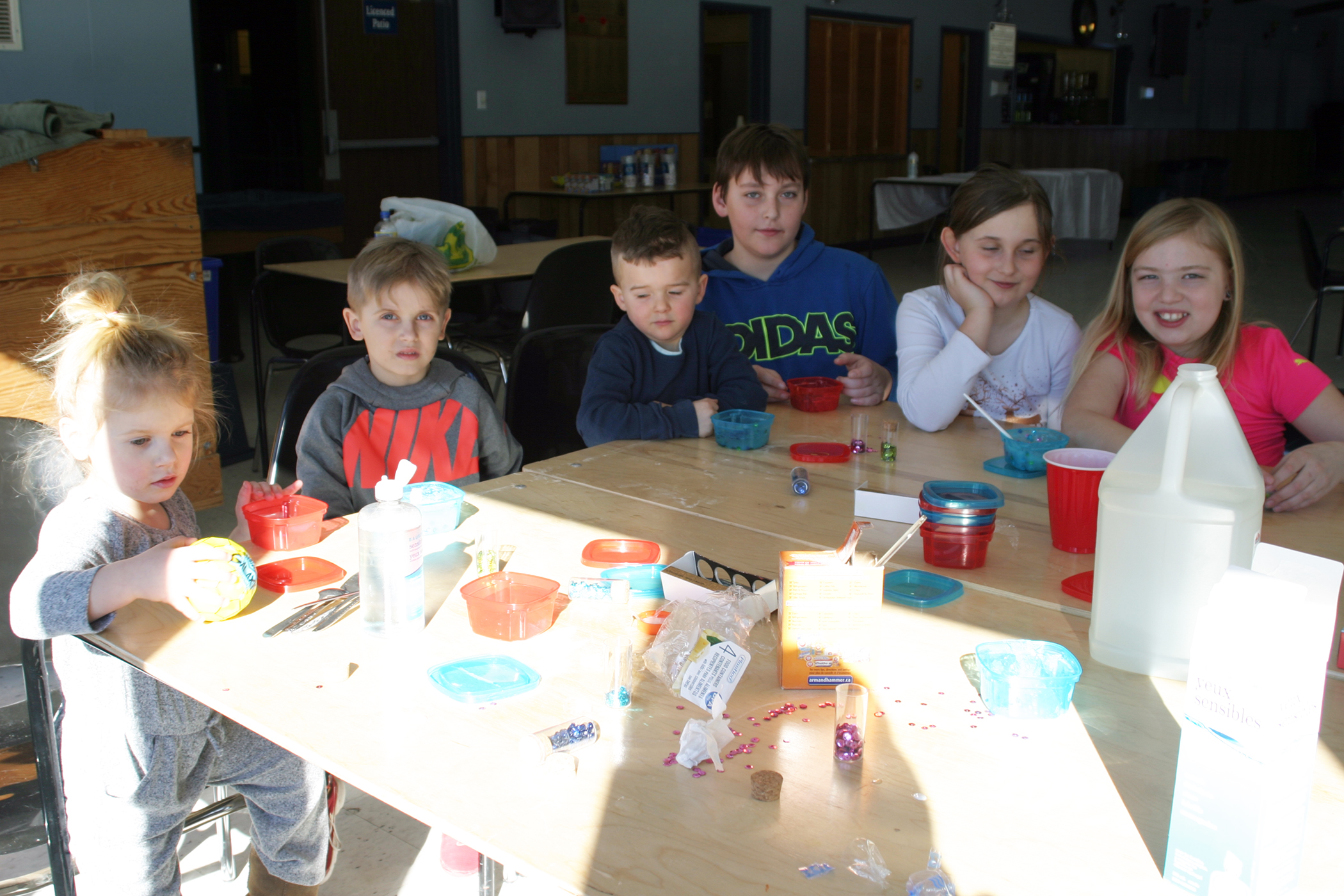 The crafts table was a popular spot Saturday afternoon. Photo by Jake Davies