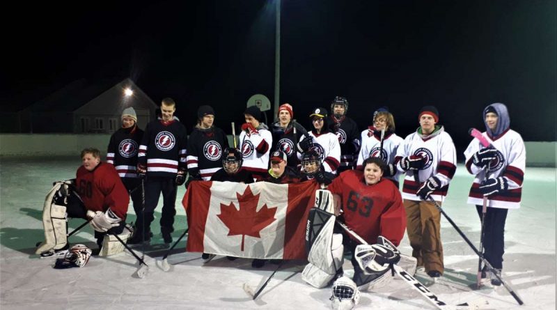 The Almont Pakenham Thunder took to the Corkery ice last Friday evening. Photo by Chris George