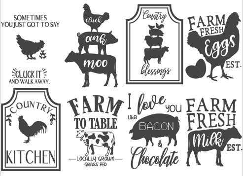 Some of the stencils you can choose from. Courtesy KCA