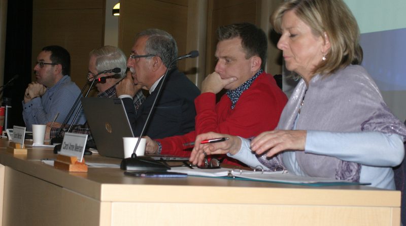 The city's ARAC committee, from left, Vice Chair Coun, Glen Gower, Coun, George Darouze, Chair Coun. Eli El-Chantiry, Coun. Scott Moffatt and Coun. Carol Anne Meehan approved a zoning amendment off Carp Road yesterday. Photo by Jake Davies