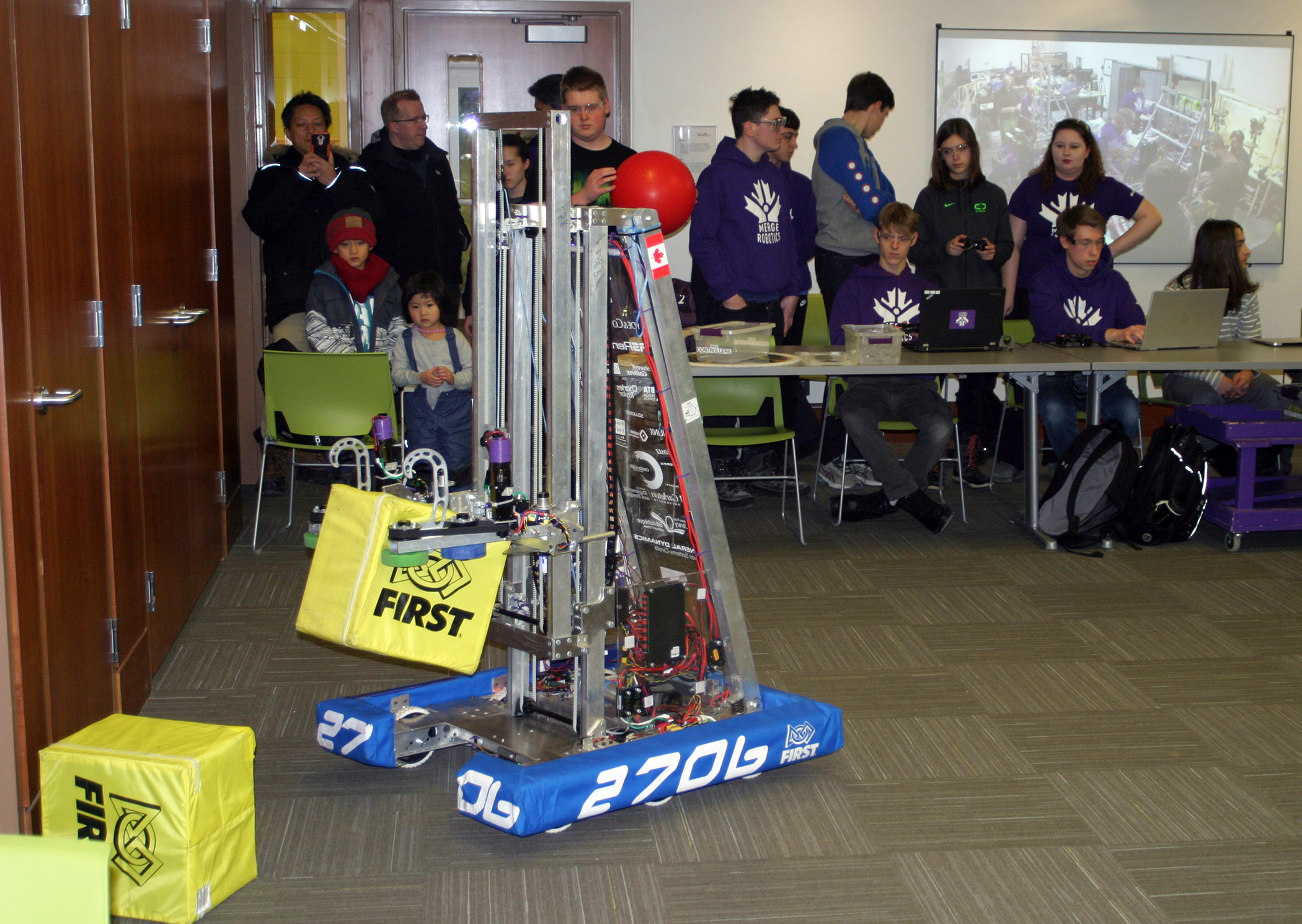 Last year's robot was a special guest of honour at the Merge Robotics unveil last week. Photo by Jake Davies