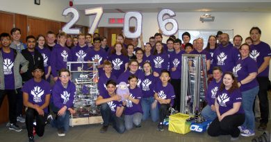 The Merge Robotics team is ready for competition. Photo by Jake Davies
