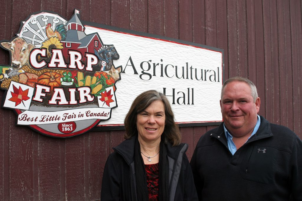 From left, Carp Fair President of Homecraft Martha Palmer and President of Agriculture Doug Norton. Photo by Jake Davies