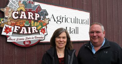 From left, Carp Fair President of Homecraft Martha Palmer and President of Agriculture Doug Norton share their memories and their upcoming favourites as the 156th Carp Fair kicks off Thursday. Photo by Jake Davies