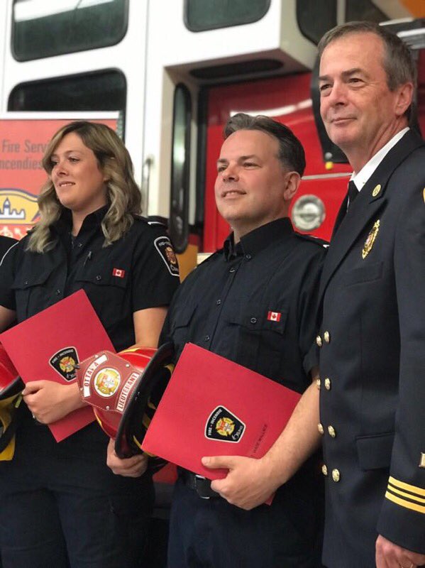 From left, lieutenants Stephanie Clarke and Wade Wallace with district Chief Bill Bell. Courtesy Bill Bell