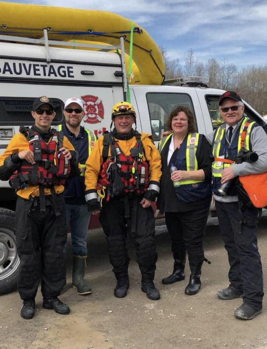 Lt. Paul Champion-Demers and members of the water rescue team. Courtey City of Ottawa