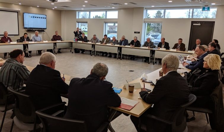 Politicians and river operators met for the first of provincial flood task force meetings today. Courtesy Oldies 107.7 FM
