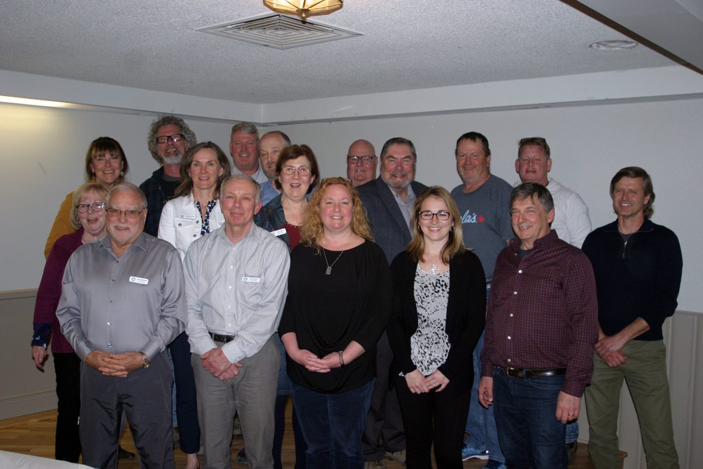 The 2019 Huntley Community Association board poses for a photo after the May 9 annual general meeting. Photo by Jake Davies