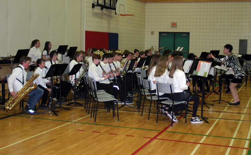 The Stonecrest Elementary School Senior Band performs as the spring concert last week. Photo by Jake Davies