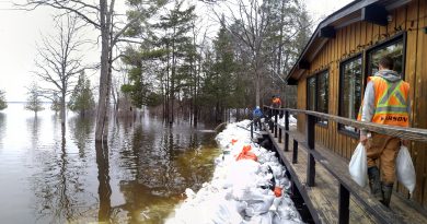 Last spring's record-destroying flooding of the Ottawa River topped this year's Top 10 Canadian weather stories. Photo by Jake Davies