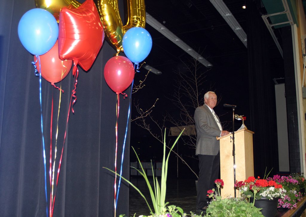 Stonecrest's first principal, Tim McIntyre was one of the many special guest on hand. Photo by Jake Davies