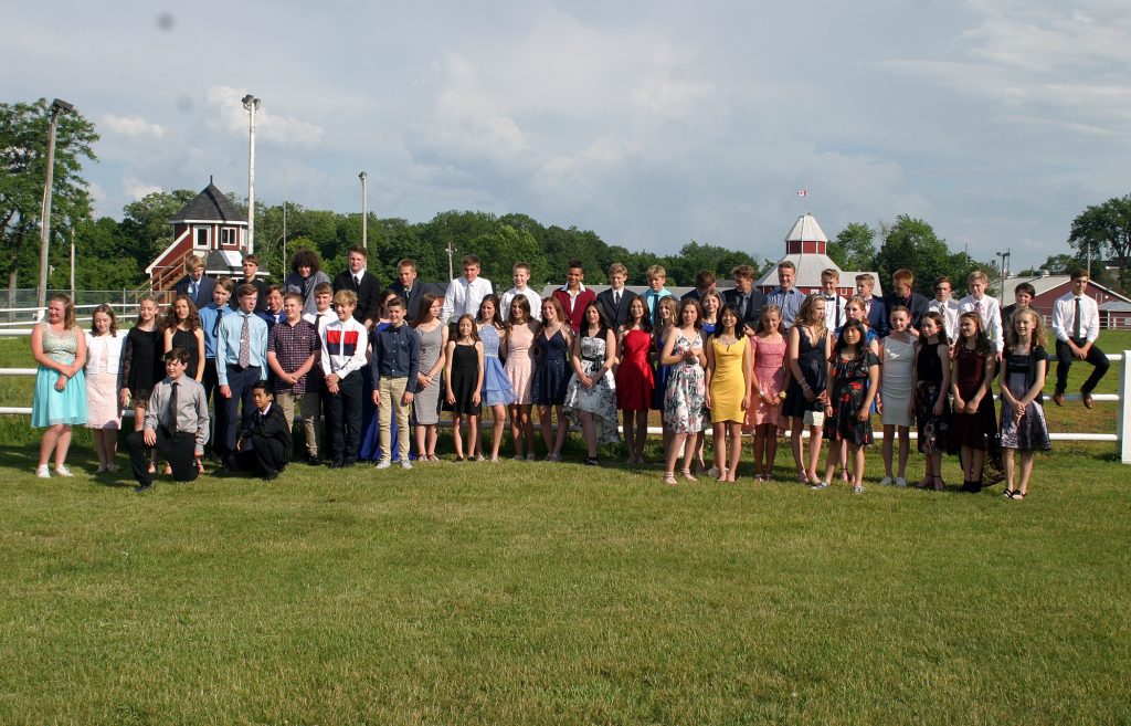 The Huntley Centennial Public School Class of 2019. Photo by Jake Davies