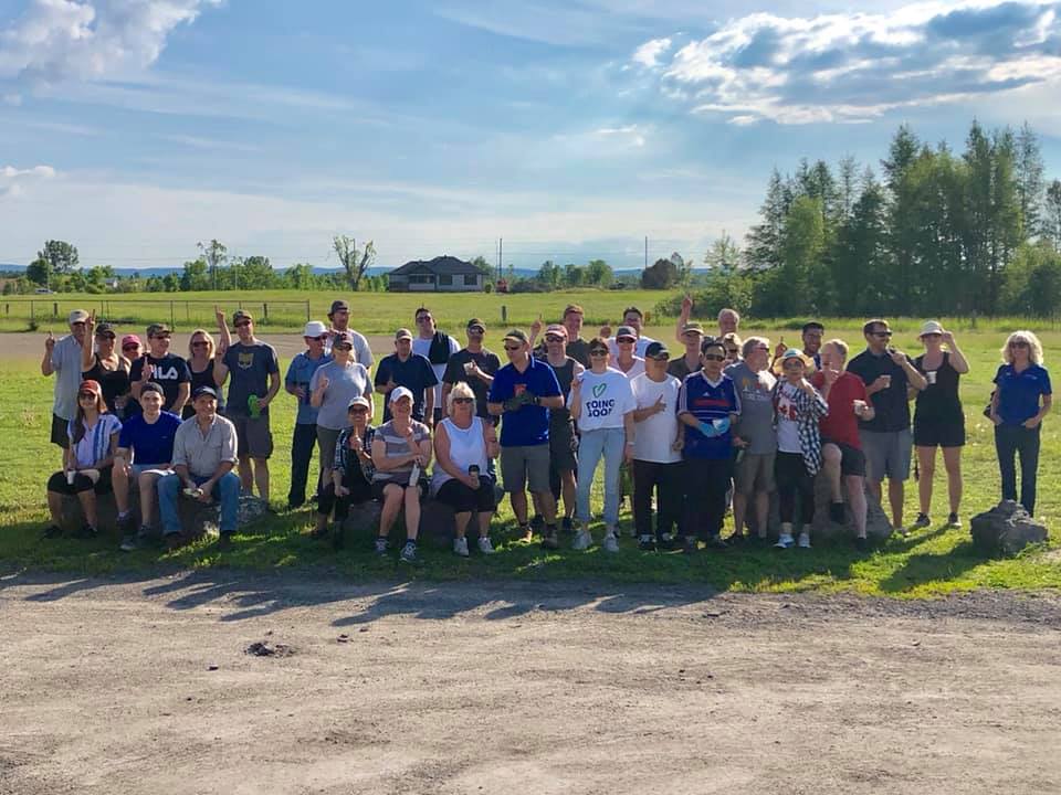 The Senstar group poses for a photo after a long day of work. Photo by Kim Wood