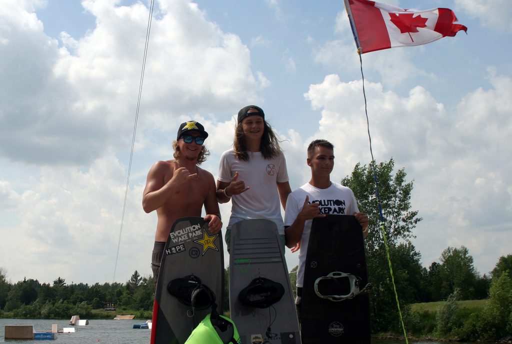 Cameron Spalding won the Advanced Division while Jordan Sien (left) came second and Ryan Zelter (right) finished third. Photo by Jake Davies