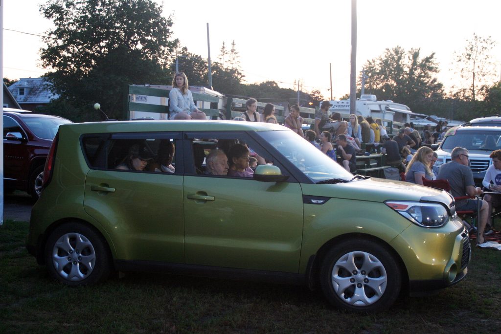 Some Bingo'd in their cars while others hit the bleachers at the final Carp Fair Drive-In Bingo of the summer. Photo by Jake Davies