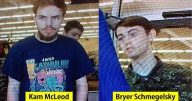 Murder suspects 18-year-old Bryer Schmegelsky and 19-year-old Kam McLeod may be heading down Highway 17. Courtesy OPP