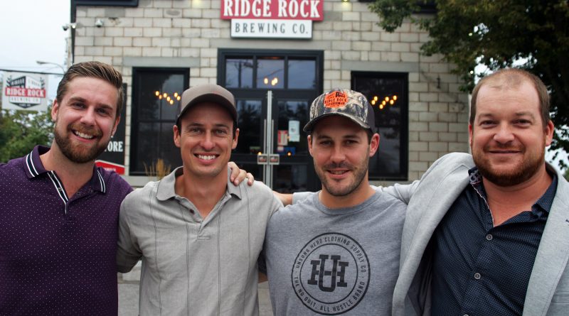 Ridge Rock recently won bronze at the Ontario Brewery Awards. From left, Ridge Rock Brewery owners Calvin de Haan, Jason LaLonde, Jake Sinclair and Ryan Grassie. Photo by Jake Davies