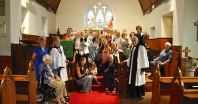 St. Mary's held its annual Blessing of the Animals service last Sunday and six dogs and three cats came to church. Photo by Michele Leboldus