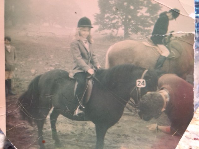 A young Merrilee Fullerton on her pony Smokey at the Carp Fair. Courtesy Dr. Merrilee Fullerton/Twitter﻿