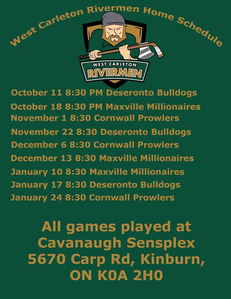 The 2019-20 Rivermen home schedule.