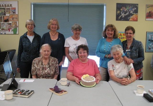 The Carp branch Book Chat club poses for a photo on the 20th anniversary of the club. Courtesy Lori Fielding
