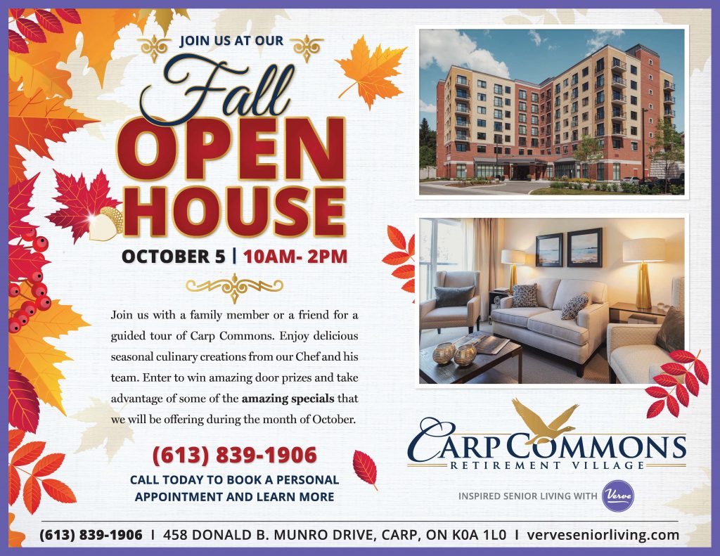 Carp Commons Oct. 5 Open House 10 am to 2 pm