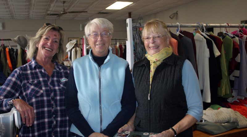 From left, Galetta rummage sale volunteers Barb Jowett, Sandra Fletcher and Pat Rose at last year's event. This year's event has been cancelled due to the pandemic. Photo by Jake Davies