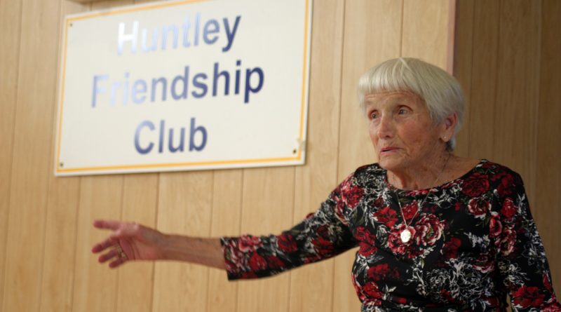 Huntley Friendship Club founder Fern Boyd, 93, talks about the history of the club at last week's meeting. Photo by Jake Davies