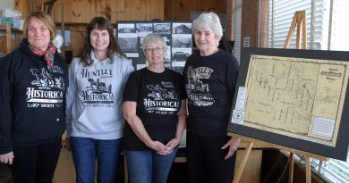 From left, the HHS' Janice Bradley-Guillemot, Sandra Greene, Leslie Richardson and Joan Caldwell pose for a photo during last Saturday's Open House and Displays. Photo by Jake Davies