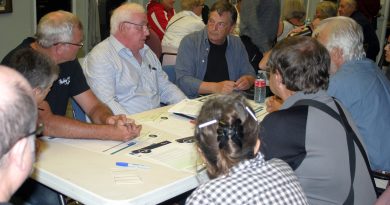 Former West Carleton mayor Dwight Eastman, centre, was one of roughly 53 community leaders providing input at the Sept. 23 Official Plan Engagement Session. Photo by Jake Davies