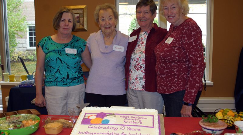 From left, are the West Carleton Country Knitters founding members Cathy Whittie, Margaret Miller, Paula Farmer and Mary Thorstensen-Woll. Photo by Jake Davies
