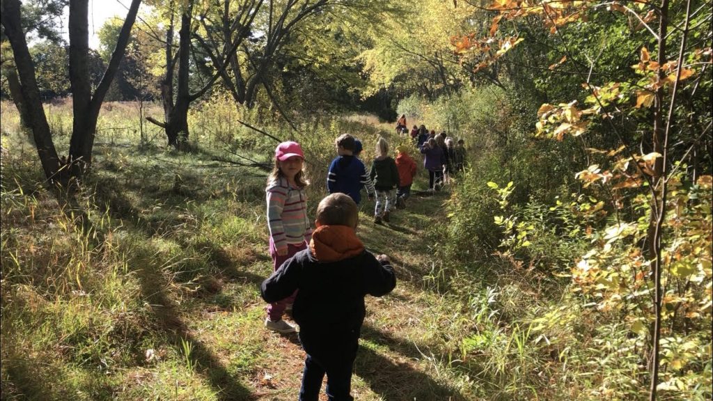 St. Michael's Kindergarten students take advantage of a beautiful fall day for a hike in beautiful Fitzroy Provincial Park. Photo by Susanne Wilson
