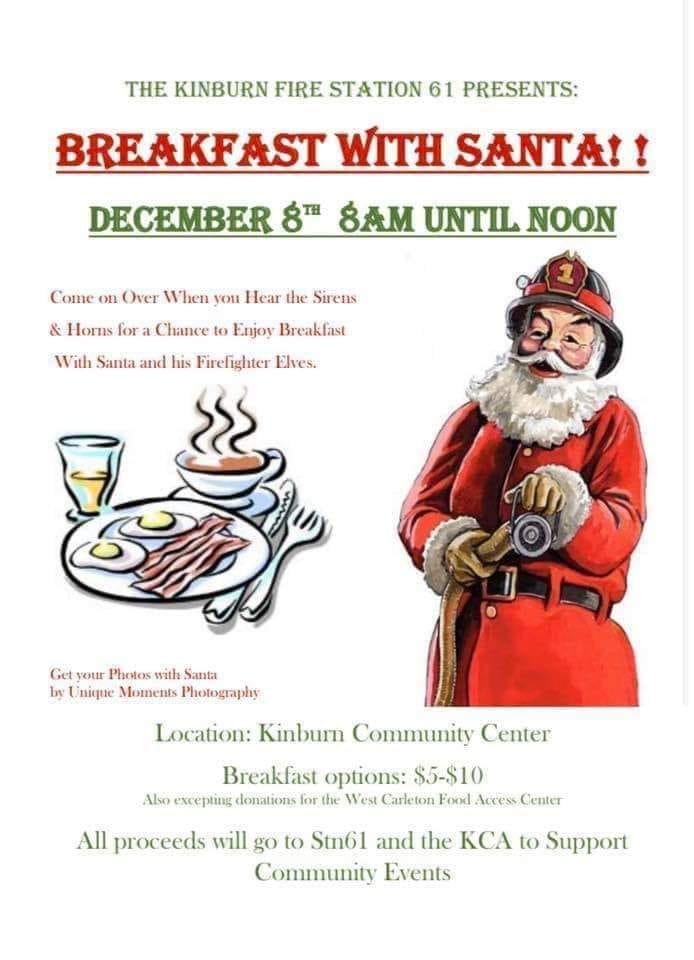 Breakfast with Santa poster for Dec. 8 event