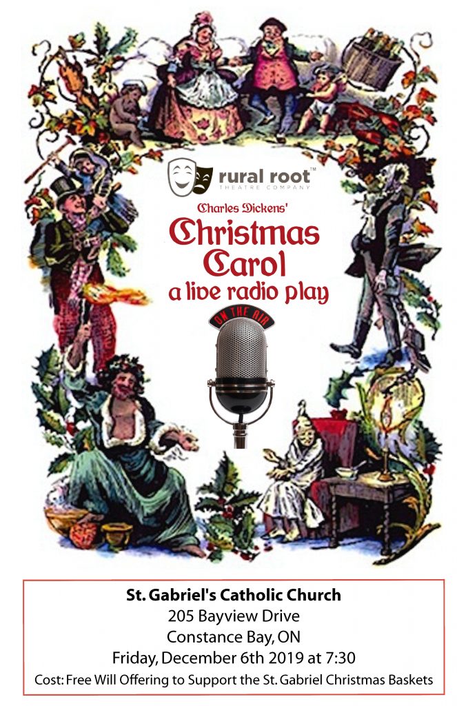 Christmas Carol, a live radio play poster