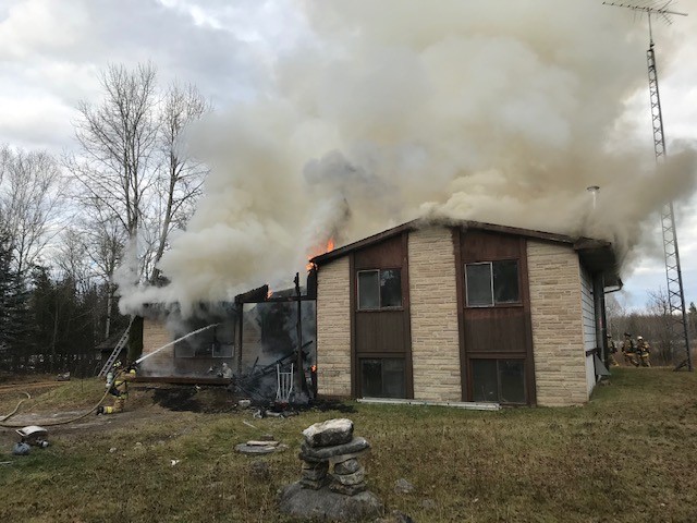 This Corkery area home was also destroyed by fire today. Courtesy the OFS