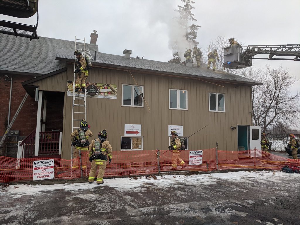 A Friday afternoon fire damaged this Vanier restuarant. Courtesy the OFS