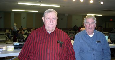 For, from left, volunteers John Verney and Ron Burnett, the Carp Agricultural Society euchre series is an opportunity for two friends to spend the afternoon together. Photo by Jake Davies