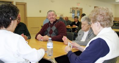 Dunrobin's Leo Muldoon was one of 40 players to take in some euchre in Kinburn last Thursday. Photo by Jake Davies