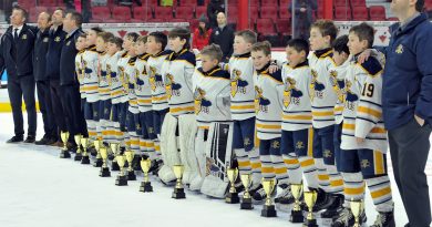 The West Carleton Crusaders major atom A team took home the 2019 Bell Capital Cup championship Monday night. Courtesy Crusader team manager Tanya McNeely