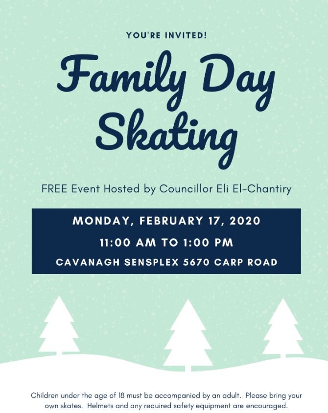 Family Day Skate poster