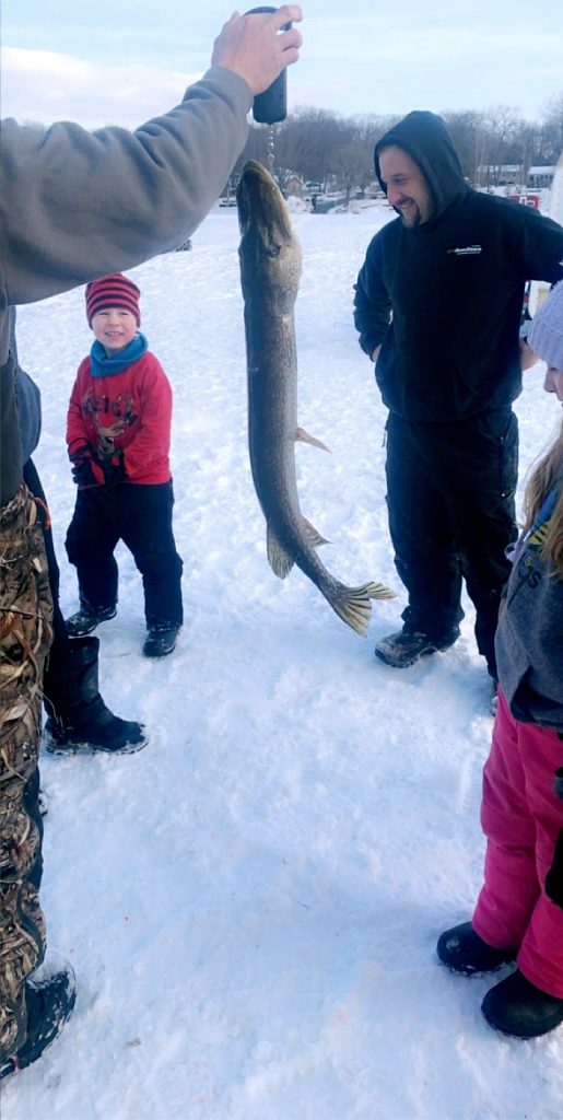 Hunter C. and his first prize fish. Courtesy Shadine Robinson